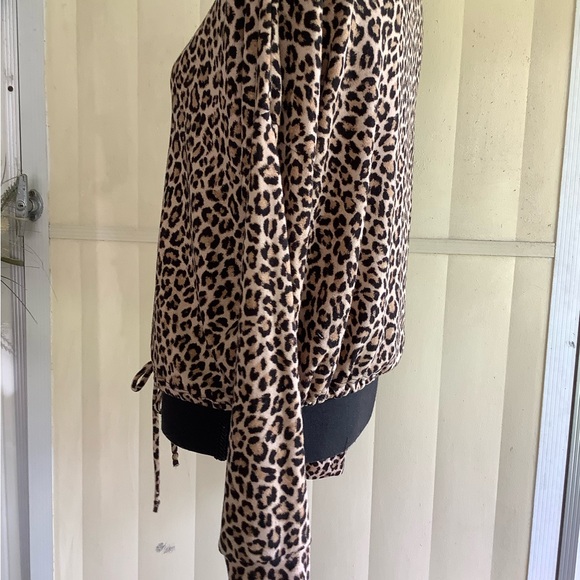 Kenzo Leopard Print Sweatshirt - Black and Tan - Picture 2 of 8